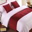 QRGMKL Premium Samt Bettläufer Tagesdecke, weich kein verblassender Bettschal Läufer für Schlafzimmer Hochzeitszimmer Home Hotel Bettwäsche Dekorationen-Red||260X50cm for 2m Bed