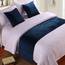QRGMKL Premium Samt Bettläufer Tagesdecke, weich kein verblassender Bettschal Läufer für Schlafzimmer Hochzeitszimmer Home Hotel Bettwäsche Dekorationen-Dark Blue||260X50cm for 2m Bed
