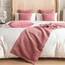 Morbuy Bettläufer und Kissen Bezug, Reversibel Bettschal für den Fuß des Bettes Luxus Weicher Bettlaufer Schlafzimmer für Hotel Gästehaus Schlafzimme (45x210cm (Jacquard-Bettläufer),Rosa)