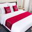 WYHQL Bettläufer Krone drucken heiße Strasssteine werfen Samtschal Quaste Dekor Mode Bettwäsche Schutz für Home Hotel Hochzeit Schlafzimmer (Color : Red, Size : 45x210cm (for 1.5m Bed))