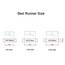 WYHQL Bettläufer Krone drucken heiße Strasssteine werfen Samtschal Quaste Dekor Mode Bettwäsche Schutz für Home Hotel Hochzeit Schlafzimmer (Color : Gray, Size : 45x240cm (for 1.8m Bed))