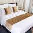 WYHQL Bettläufer Krone drucken heiße Strasssteine werfen Samtschal Quaste Dekor Mode Bettwäsche Schutz für Home Hotel Hochzeit Schlafzimmer (Color : Gold, Size : 45x240cm (for 1.8m Bed))