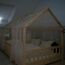 lilimaus Hausbett Himmel mit leuchtenden Sternen - Betthimmel Hausbett Deko - Geschenk Mädchen & Jungen - Himmelbett Vorhänge für 90x200 & 120x200 Kinderbetten - Leuchtsterne Kinderzimmer Deko