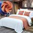 TTiiLoe Luxuriöser Bettläufer, Bettschal für Bettwäsche, Dekoration, moderne Decken, Tagesdecke, Hotel-Bettbezug, Schutz für Schlafzimmer, Orange, 50 x 160 cm für 1 m Bett