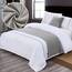 TTiiLoe Luxuriöser Bettläufer, Bettschal für Bettwäsche, Dekoration, moderne Decken, Tagesdecke, Hotel-Bettbezug, Schutz für Schlafzimmer, grau, 50 x 260 cm für 2 m Bett