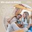 lilimaus Hausbett Himmel mit leuchtenden Sternen - Betthimmel Hausbett Deko - Geschenk Mädchen & Jungen - Himmelbett Vorhänge für 90x200 & 120x200 Kinderbetten - Leuchtsterne Kinderzimmer Deko