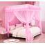 Mengersi Betthimmel für Mädchen, Bettvorhang, für Prinzessinnen, Geburtstagsgeschenk, Dekoration für Mädchenzimmer, rosa