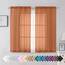 Aiyufeng Transparente Vorhänge, 137 cm lang, 2 Paneele, lichtfilternd, luftige Stangentasche, orangefarbene Fenstervorhänge, Behandlungsvorhänge für Küche, Schlafzimmer, Wohnzimmer, jeweils 106 x 137