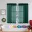 Aiyufeng Hunter Green Sheer Vorhang, 114,3 cm Länge, 2 Paneele für Wohnzimmer, lichtfilternde Voile, grüne Vorhänge für Schlafzimmer, Terrasse, Schiebetür, je 106,7 cm B x 114,3 cm L