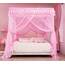 Mengersi Betthimmel für Mädchen, Bettvorhang, für Prinzessinnen, Geburtstagsgeschenk, Dekoration für Mädchenzimmer, rosa