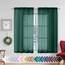 Aiyufeng Hunter Green Sheer Vorhang, 137 cm Länge, 2 Paneele für Wohnzimmer, lichtfilternde Voile, grüne Vorhänge für Schlafzimmer, Terrasse, Schiebetür, jeweils 106,7 x 137,2 cm (B x L)