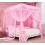Mengersi Betthimmel für Mädchen, Bettvorhang, für Prinzessinnen, Geburtstagsgeschenk, Dekoration für Mädchenzimmer, rosa
