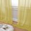 Aiyufeng - Gelbe transparente Vorhänge, 183 cm lang, Set mit 2 Paneelen, halbtransparent, Voile, mit Stangentasche, für Fenster, Baldachin für Bett, Wohnzimmer, Esszimmer