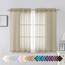Aiyufeng Durchsichtige Vorhänge, 114 cm lang, 2 Paneele, halbtransparent, Voile-Vorhang, Stangentasche, durchscheinende Fenstervorhänge für Schlafzimmer, Bett, Baldachin, Wohnzimmer, Esszimmer