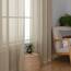 Aiyufeng Durchsichtige Vorhänge, 114 cm lang, 2 Paneele, halbtransparent, Voile-Vorhang, Stangentasche, durchscheinende Fenstervorhänge für Schlafzimmer, Bett, Baldachin, Wohnzimmer, Esszimmer