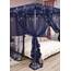 Mengersi Betthimmel, Bettvorhang, luxuriös, gemütlich, Netz, elegant, durchsichtig, Schlafzimmer-Dekoration, Zubehör für Erwachsene, Marineblau, Queensize-Bett