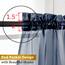 Aiyufneg marineblaue transparente Vorhänge, 91.4 cm lang, kurze Küchenfensterbehandlung, einfarbig, Café-Vorhänge, Badezimmer, Voile, halbe Fenstervorhänge, Stangentasche, 101.6 cm Bx91.4 cm L