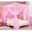 Mengersi Betthimmel für Mädchen, Bettvorhang, für Prinzessinnen, Geburtstagsgeschenk, Dekoration für Mädchenzimmer, rosa