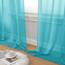 Aiyufeng Durchsichtige Vorhänge, 114 cm lang, 2 Paneele, lichtfilternd, luftige Stangentasche, türkis, Fenstervorhang, Behandlungsvorhänge für Küche, Schlafzimmer, Wohnzimmer, jeweils 106 x 114 cm (B