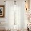 Aiyufeng Elfenbeinfarbene transparente Vorhänge, 228,6 cm lang, lichtfilternde Stangentasche, einfarbig, Fenstervorhang, elegante Vorhänge und Vorhänge für Wohnzimmer, Schlafzimmer, 2 Paneele