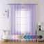 Aiyufeng Durchsichtige Vorhänge, 2 Stück, 228,6 cm Länge, lichtfilternde Fenstervorhänge, Vorhänge für Küche, Schlafzimmer/Kinderzimmer, Voile-Oberseite, Doppelstangentasche, 2 Stück 106,7 x 228,6 cm