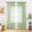 Aiyufeng Hellgrüne, durchsichtige Vorhänge, 213 cm lang, 2 Paneele für Wohnzimmer, lichtfilternde, grüne Fenstervorhänge für Schlafzimmer, jeweils 106,7 x 213,4 cm (B x L)