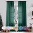 Aiyufeng Hunter Green Sheer Vorhang, 228,6 cm Länge, 2 Paneele für Wohnzimmer, lichtfilternde Voile, grüne Vorhänge für Schlafzimmer, Terrasse, Schiebetür, jeweils 106,7 x 228,6 cm (B x L)