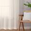 Aiyufeng Cremefarbene transparente Vorhänge, 213 cm lang, 2 Paneele für Wohnzimmer, lichtfilternde, grüne Fenstervorhänge für Schlafzimmer, jeweils 106,7 x 213,4 cm (B x L)