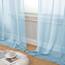Aiyufeng 2 Stück: Durchsichtige Vorhänge, 2 Paneele für Wohnzimmer, lichtfilternde Voile-Vorhänge für Schlafzimmer, Terrasse, Schiebetür, 2 Vorhänge mit Lichtfilterung, Himmelblau, je 106,7 cm B x