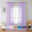 Aiyufeng Durchsichtige Vorhänge, 2 Stück, 244 cm Länge, lichtfilternde Fenstervorhänge, Vorhänge für Küche, Schlafzimmer/Kinderzimmer, Voile-Oberseite, Doppelstangentasche, 2 Stück 106,7 x 243,8 cm