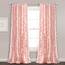 Lush Decor Belle Fenstervorhang für Wohnzimmer, Esszimmer, Schlafzimmer (Einzelvorhang), 213,4 x 137,2 cm, Blush