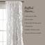 Lush Decor Belle Window Panel for Living, Dining Room, Bedroom (Single Curtain), 84" x 54", White