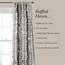 Lush Decor Belle Vintage Chic Fenstervorhang für Wohnzimmer, Esszimmer, Schlafzimmer (Einzelvorhang), 137,2 x 213,4 cm (B x L), Grau