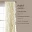 Lush Decor Belle Vintage Chic Fenstervorhang für Wohnzimmer, Esszimmer, Schlafzimmer (Einzelvorhang), 137 x 213 cm, Elfenbein