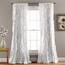 Lush Decor Belle Window Panel for Living, Dining Room, Bedroom (Single Curtain), 84" x 54", White