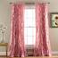 Lush Decor Belle Vintage Chic Fenstervorhang für Wohnzimmer, Esszimmer, Schlafzimmer (Einzelvorhang), 137 x 213 cm, Rosa