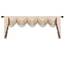 ELKCA Dicke Chenille-Vorhänge, Volant für Wohnzimmer, Beige, Wasserfall-Volant für Schlafzimmer, Stangentasche (Beige, B 345 cm, 1 Panel)