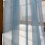 Linentalks Himmelbettvorhang für Einzelbett, luxuriöser durchscheinender Betthimmel, Bettschal, transparenter Baldachin-Schal, Volant, 1 Stück, 132 x 520 cm, Himmelblau