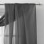 PONY DANCE Querbehang Freihanddeko Voile Gardinen Transparent Himmelbett Vorhänge Dunkelgrau Transparent Querbehang Gardine für Hochzeit & Wohnzimmer Fenster Deko, 1 Stück, H 548 x B 152 cm