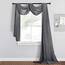 PONY DANCE Querbehang Freihanddeko Voile Gardinen Transparent Himmelbett Vorhänge Dunkelgrau Transparent Querbehang Gardine für Hochzeit & Wohnzimmer Fenster Deko, 1 Stück, H 548 x B 152 cm
