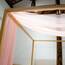 Linentalks Himmelbettvorhang für Queensize- und Doppelbett, luxuriöser Betthimmelvorhang, Bettvolant, Baldachin-Bettschal, 132 x 579 cm, Rosa