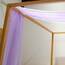 Linentalks Lilac Canopy Bed Scarf for Queen & Full Bed, Bed Canopy Scarf, Sheer Scarf Valance Canopy Bed Drapes, Four Post Bed Canopy Drapes, Canopy Bed Curtains 1 PC 52X228 Lavender Canopy Curtains