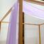 Linentalks Lilac Canopy Bed Scarf for Queen & Full Bed, Bed Canopy Scarf, Sheer Scarf Valance Canopy Bed Drapes, Four Post Bed Canopy Drapes, Canopy Bed Curtains 1 PC 52X228 Lavender Canopy Curtains