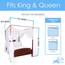 Just Relax Four Corner Post Elegant Mosquito Net Bed Canopy Set, White, Full/Queen/King