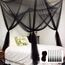Comtelek Moskitonetz für Doppelbett, Vier Ecke Post Elegantes Moskitonetz Betthimmel-Set, Stick Haken & Beruf Seil für Net, Bildschirm Netz Himmel Vorhänge, Full/Queen/King schwarz……