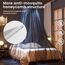 Mengersi Betthimmel Moskitonetz für Bett, Baldachin Bettvorhänge, Kuppel Moskitonetz Bettzelt, Indoor Outdoor, Schwarz, volle Größe