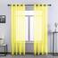 Helles Gelb Transparente Vorhänge, lang für Wohnzimmer – Ösenvorhänge aus Voile – Fensterdekoration für Mädchenzimmer, 132,1 x 274,3 cm