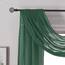 DONREN Fensterschal für Party, luxuriöser, weicher, halbtransparenter Schal, Volant für Hochzeit (1 Bahn, dunkelgrün), 368 cm lang, Smaragdgrün