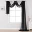 DONREN Tiefschwarze Fensterschal-Vorhänge für Outdoor-Dekoration – verleiht Vorhangpaneelen einen luxuriösen, schönen eleganten Effekt (1 Panel, 132 x 724 cm lang)