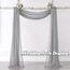 DONREN Halbtransparenter Schal 52" x 144" grau